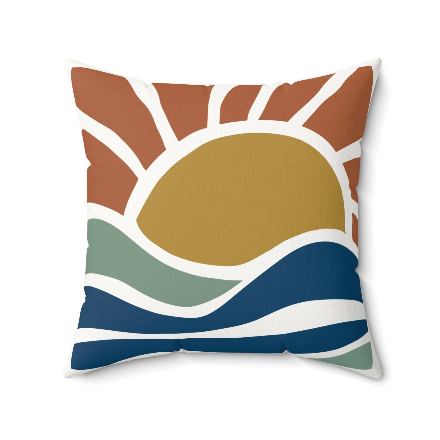 "Sunrise Serenity" Herrington Lake Reversible Faux Suede Square Pillow
