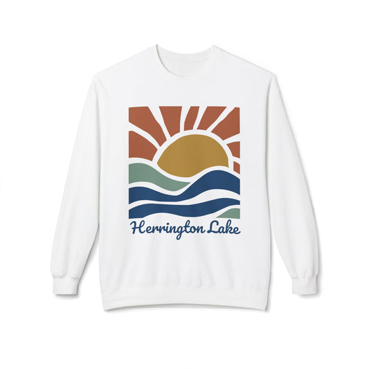 "Sunrise Serentiy" Herrington Lake Midweight Softstyle Fleece Crewneck Sweatshirt