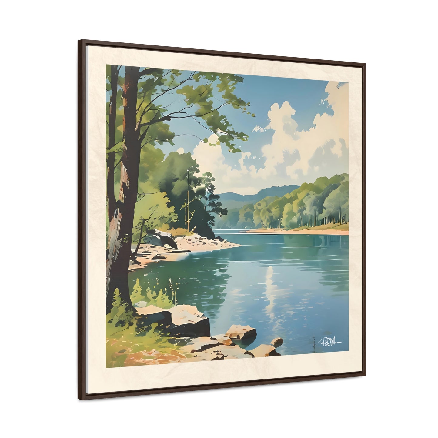 "Afternoon in the Cove" Gallery Canvas Wrap with Poplar Wood Frame