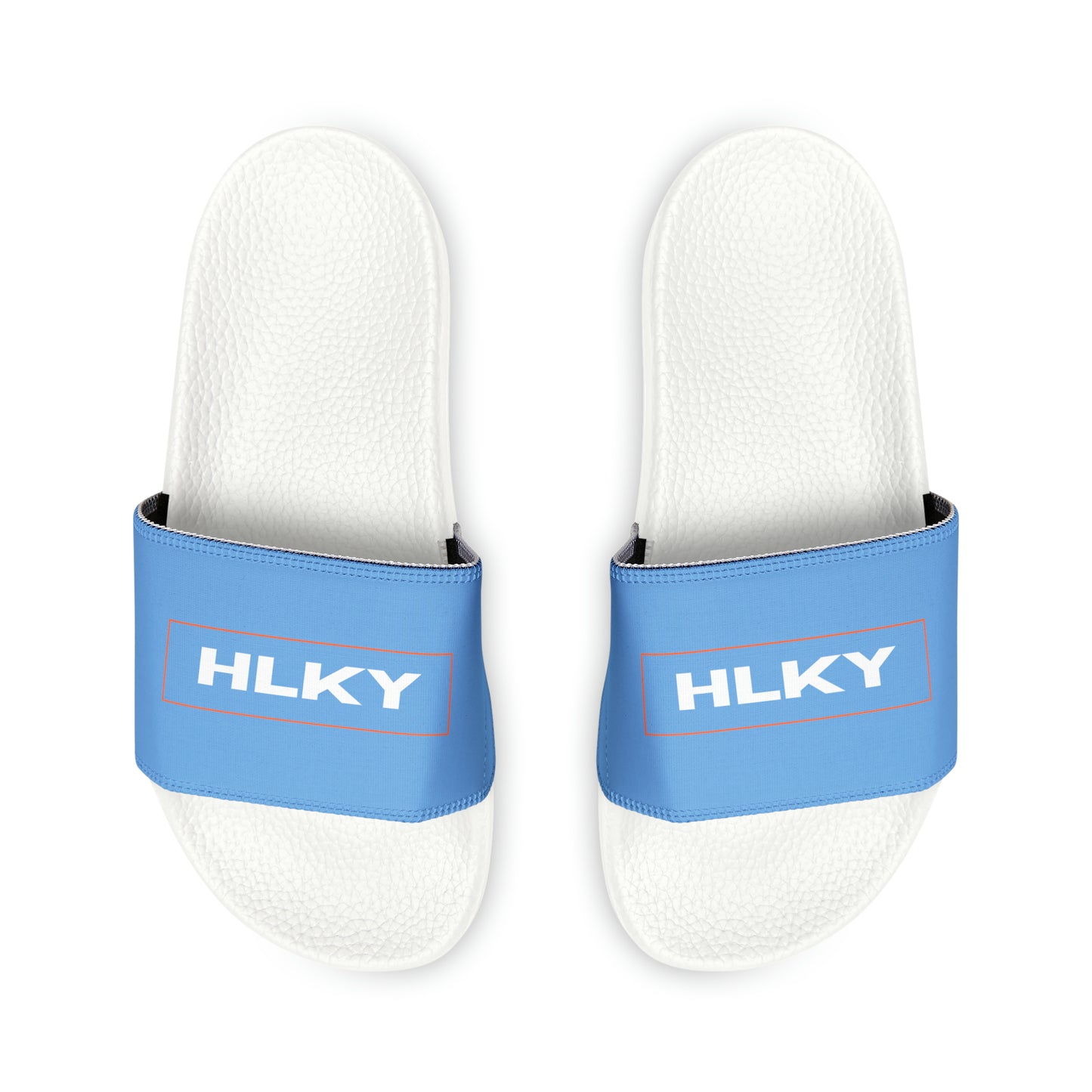 Youth HLKY Logo Slide Sandals, Light Blue