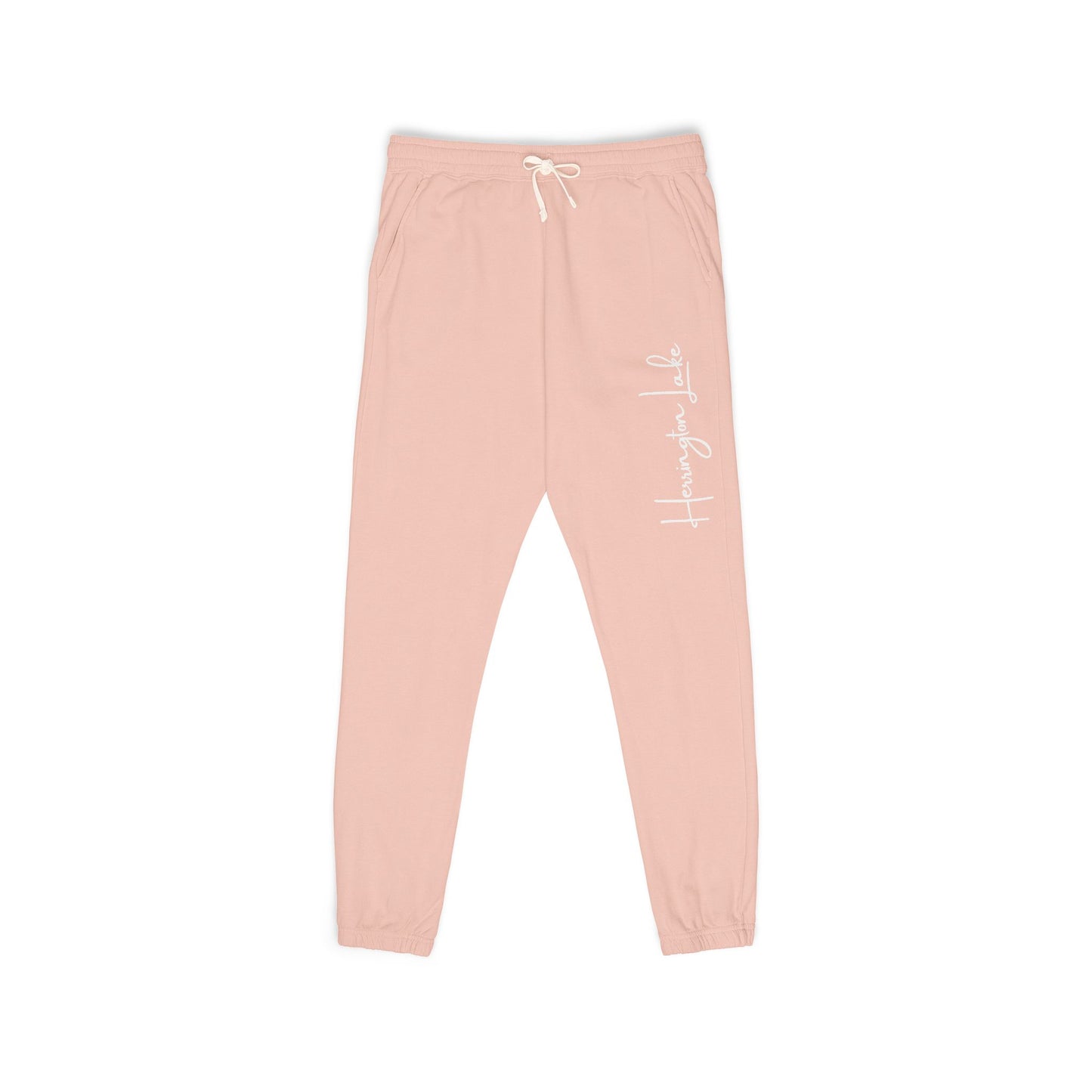 Herrington Lake Script Logo Unisex Garment-Dyed Fleece Sweatpants