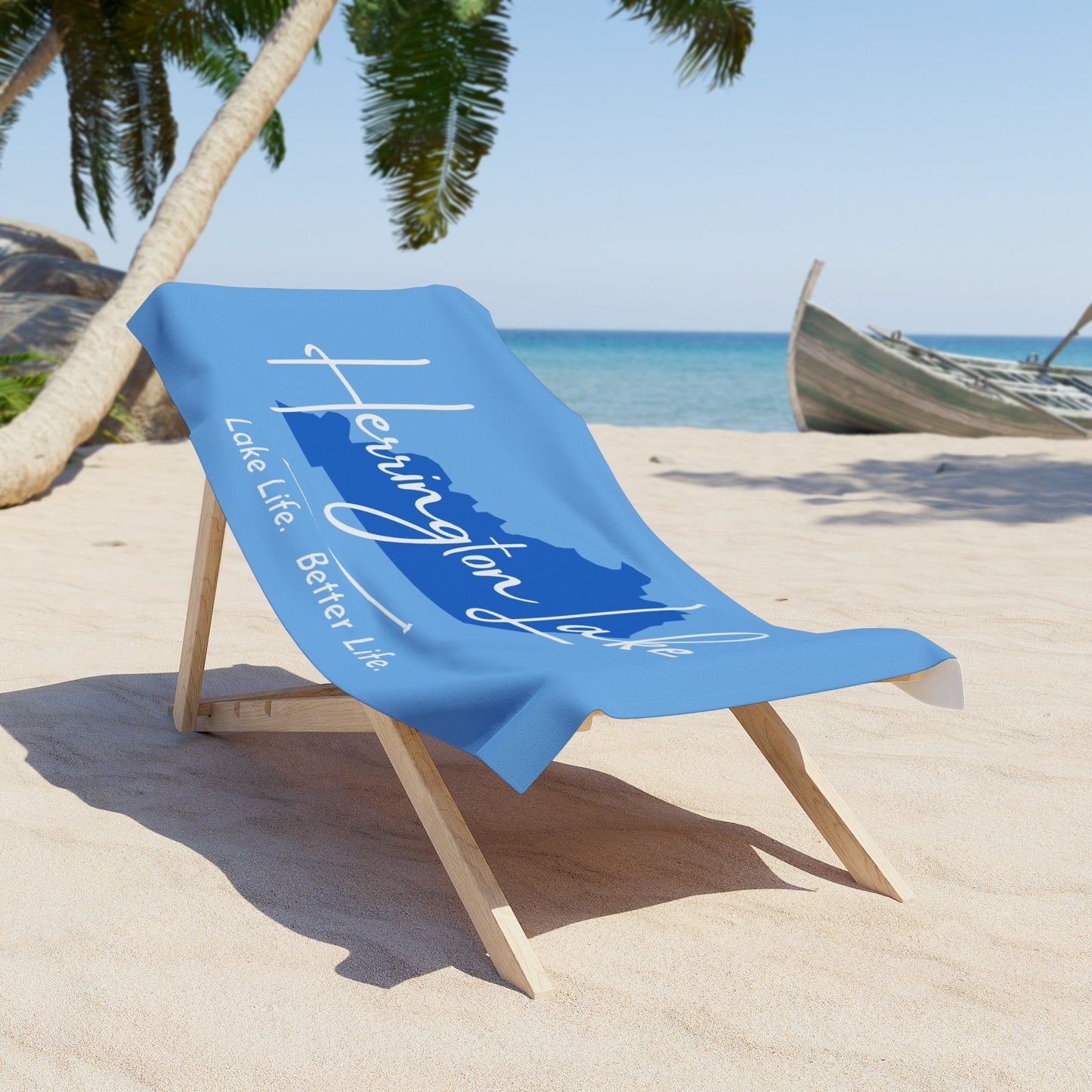 Herrington Lake Signature Collection Beach Towel (Light Blue)