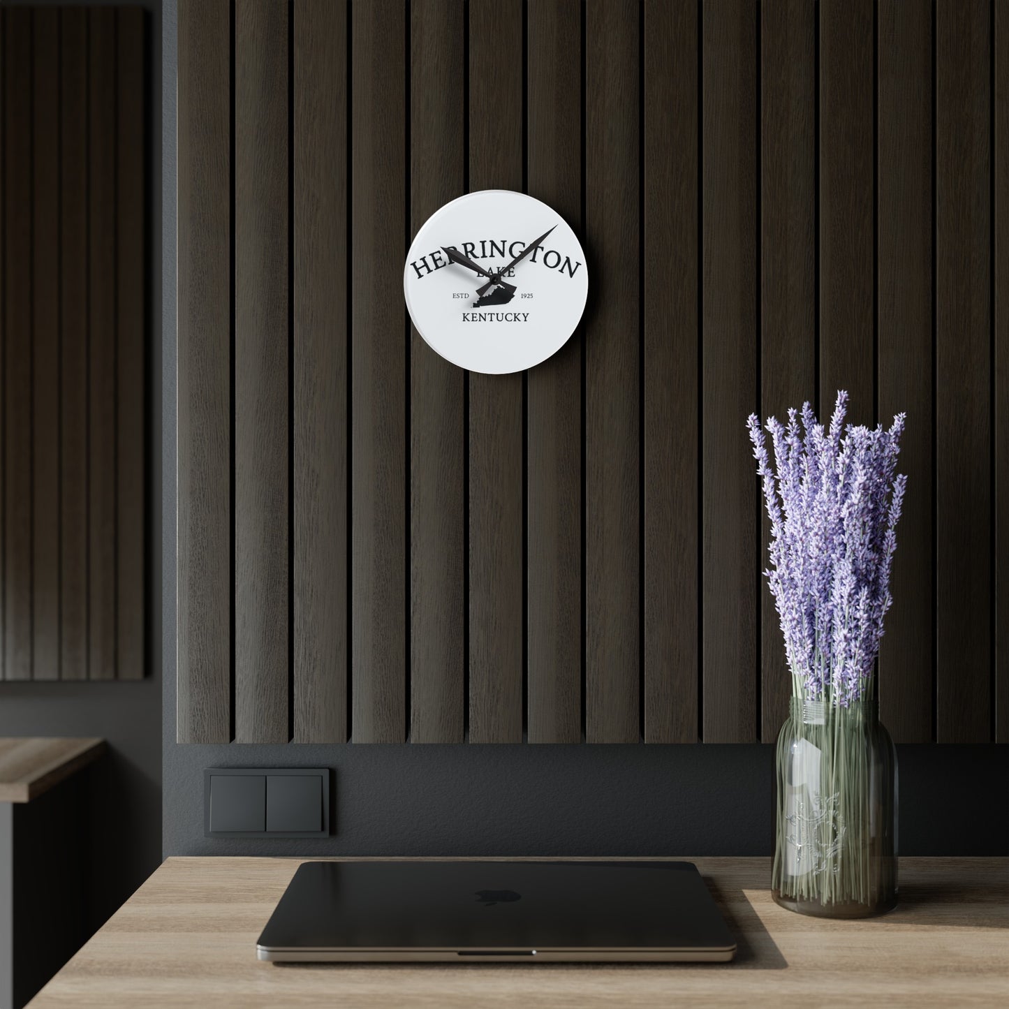 Simply Herrington Acrylic Wall Clock, Round & Square, White