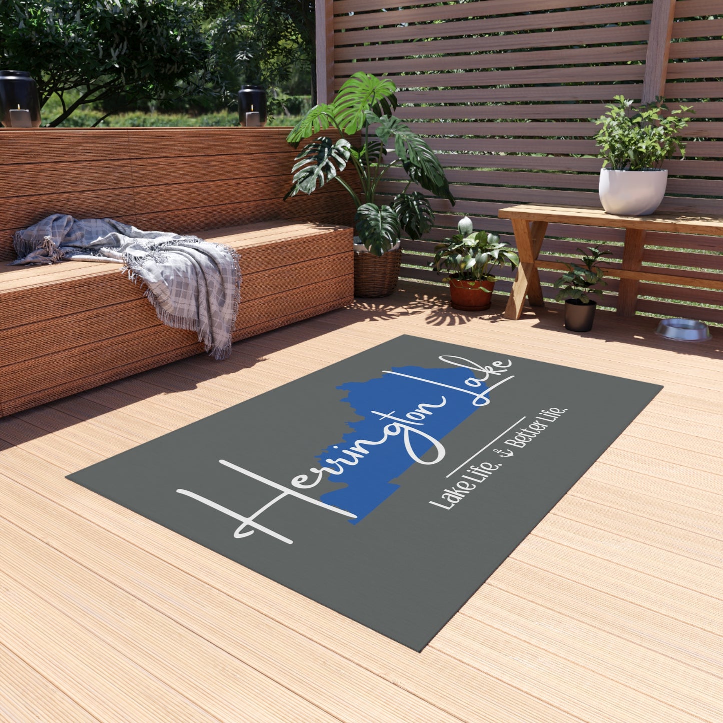 Herrington Lake Signature Outdoor Rug (Dark Grey)