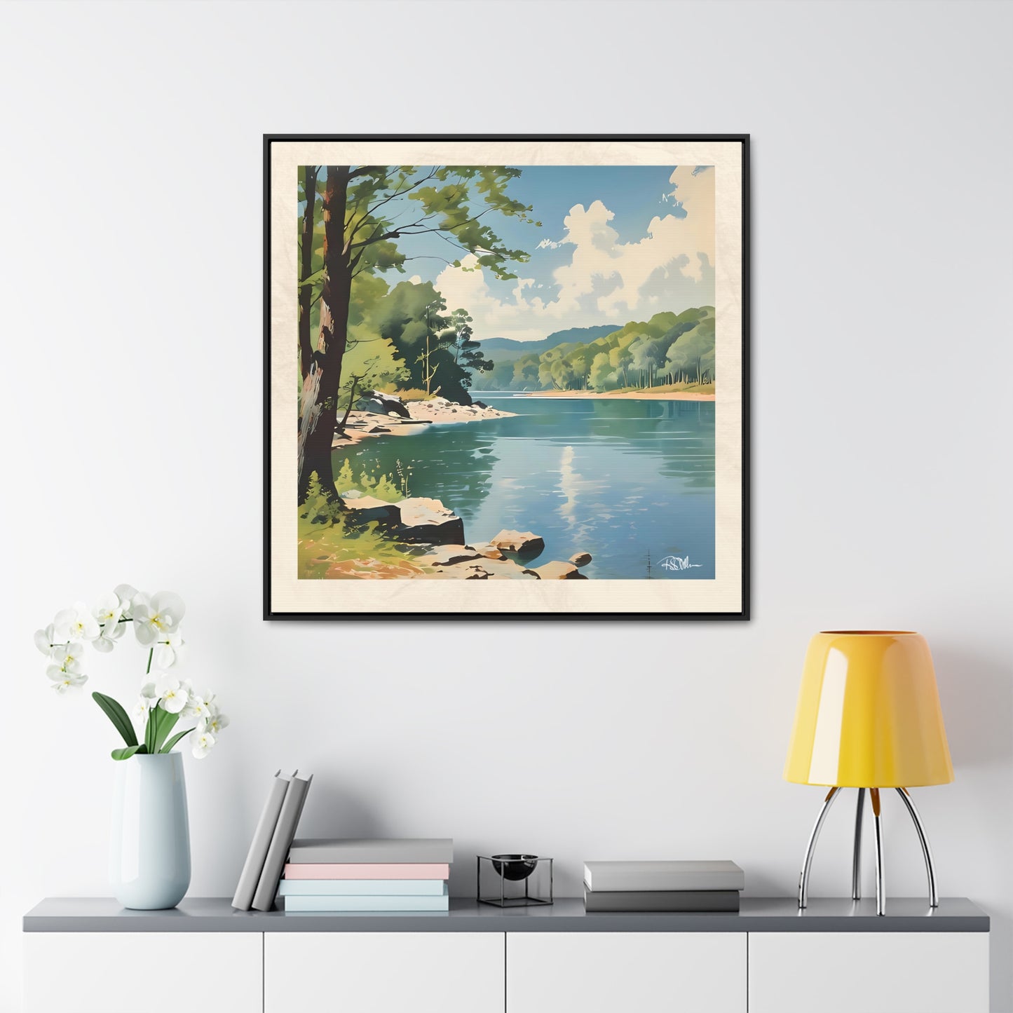 "Afternoon in the Cove" Gallery Canvas Wrap with Poplar Wood Frame