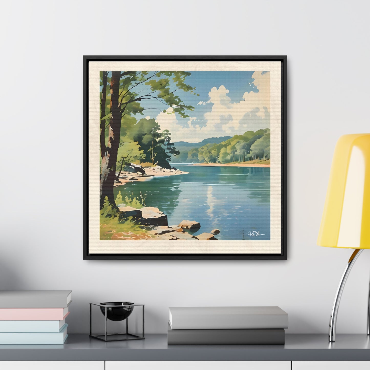 "Afternoon in the Cove" Gallery Canvas Wrap with Poplar Wood Frame