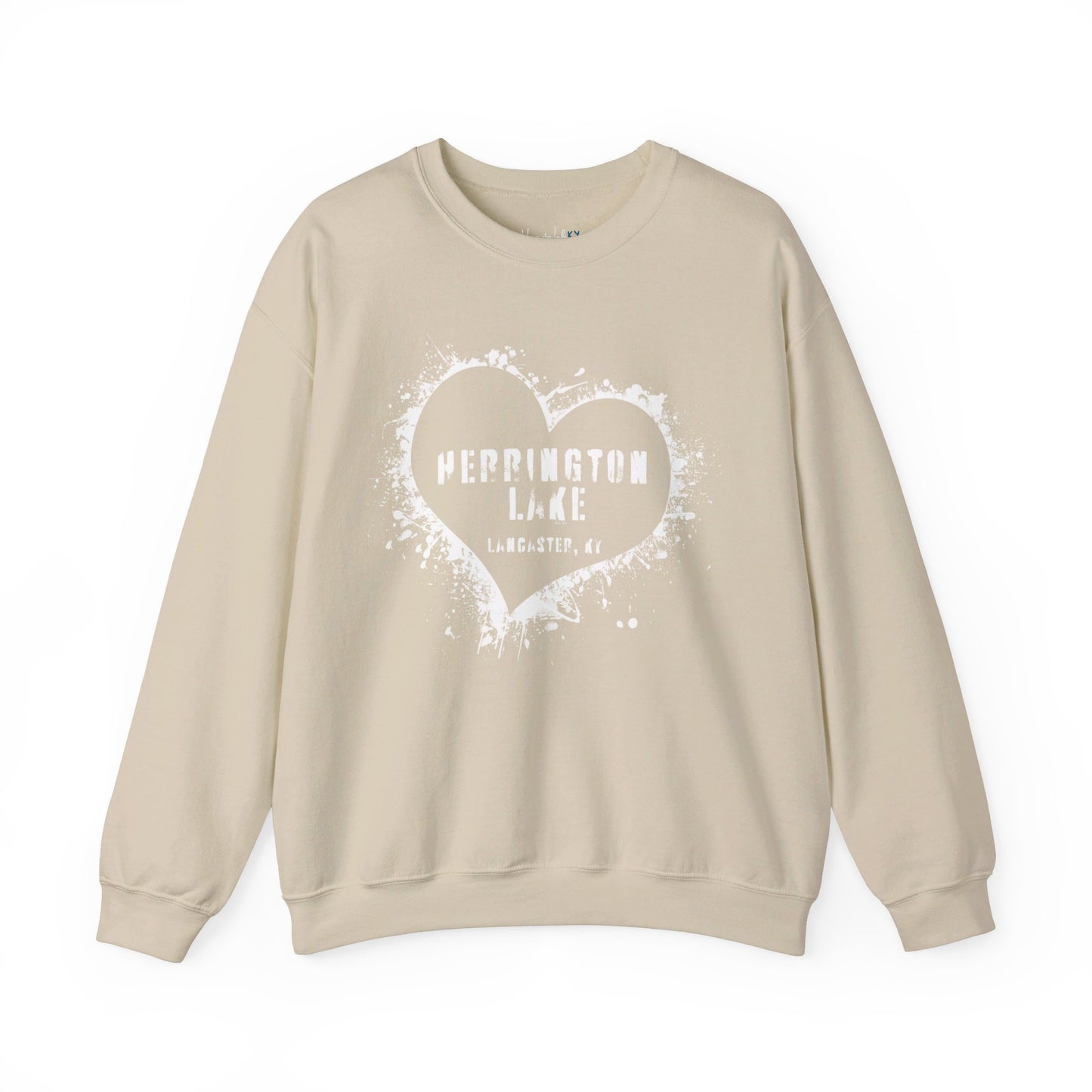 Herrington Lake Heart & Hometown Unisex Heavy Blend™ Crewneck Sweatshirt (Lancaster, KY)