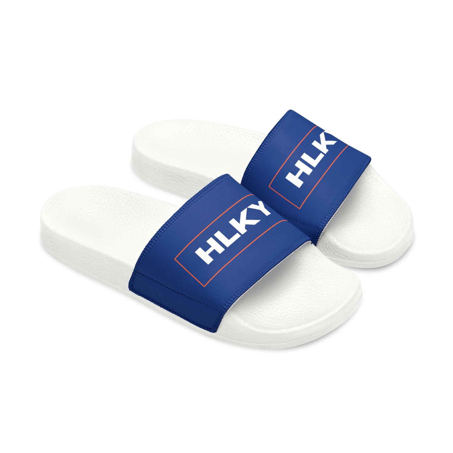 Women's HLKY Logo Slide Sandals, Dark Blue
