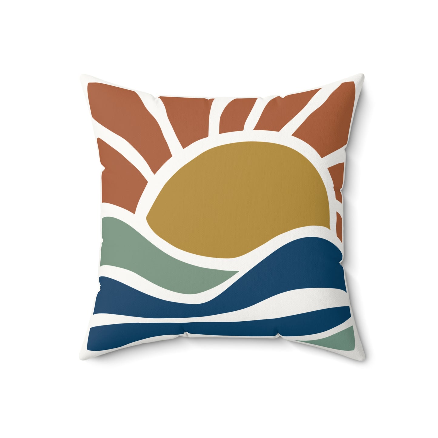 "Sunrise Serenity" Herrington Lake Reversible Faux Suede Square Pillow