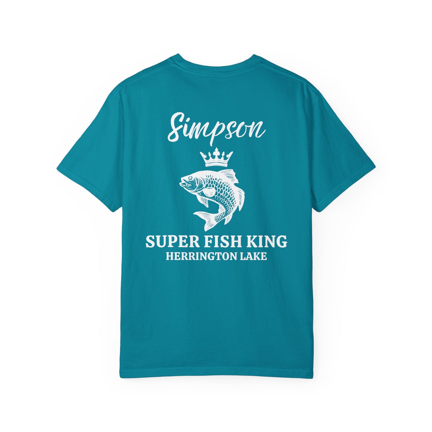Custom Personalized Herrington Lake "Fish King" Double-Sided Premium Garment-Dyed Comfort Colors TShirt