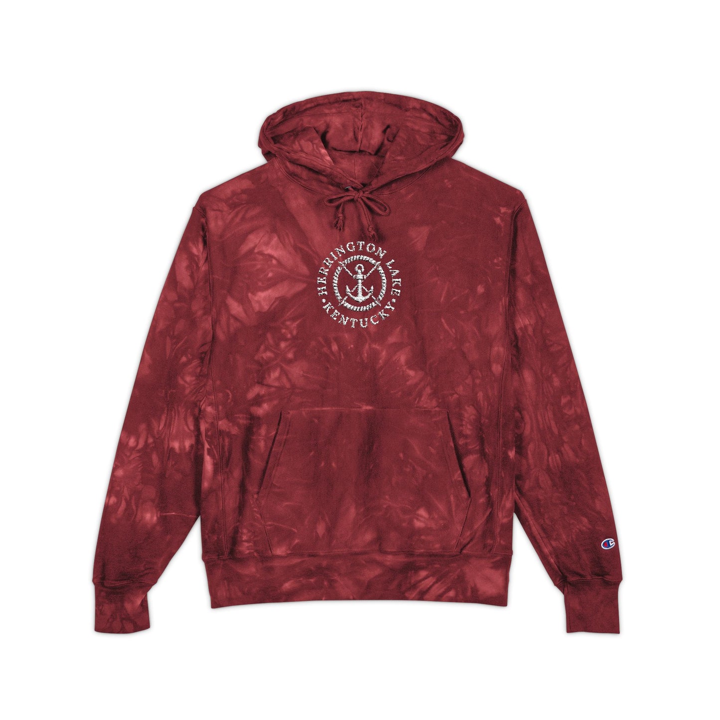 Embroidered Herrington Lake Nautical Collection Unisex Champion® Tie-Dye Hoodie