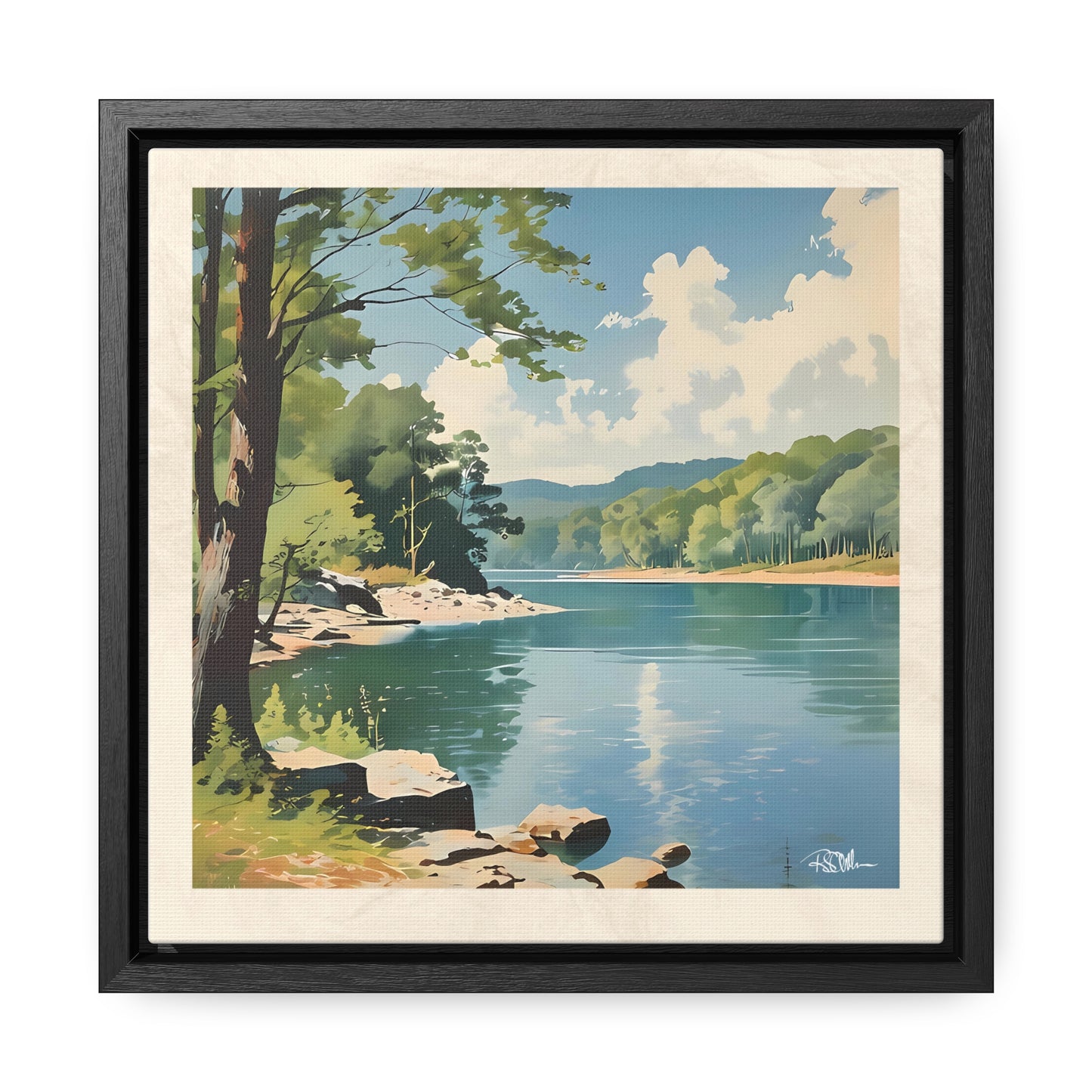 "Afternoon in the Cove" Gallery Canvas Wrap with Poplar Wood Frame