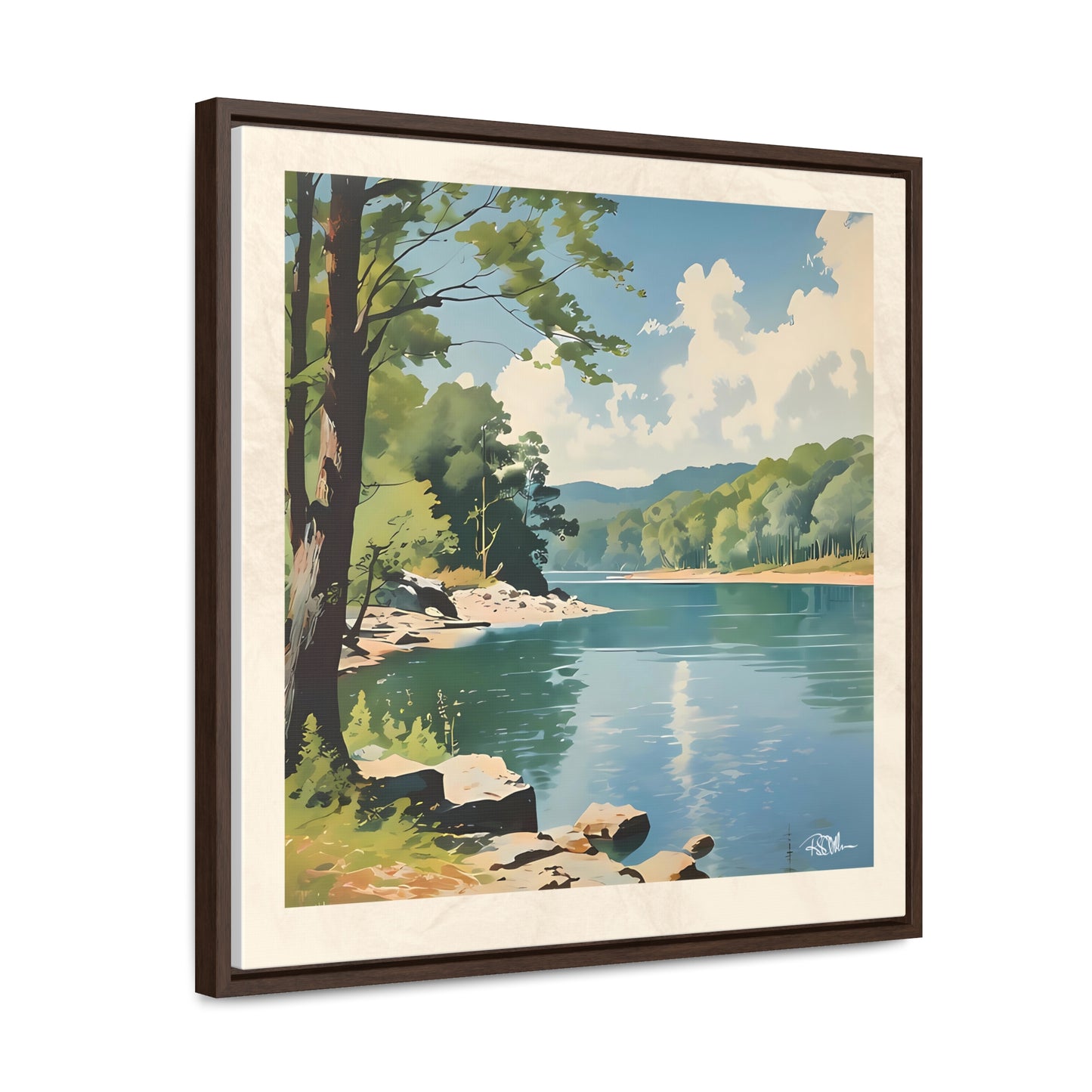 "Afternoon in the Cove" Gallery Canvas Wrap with Poplar Wood Frame