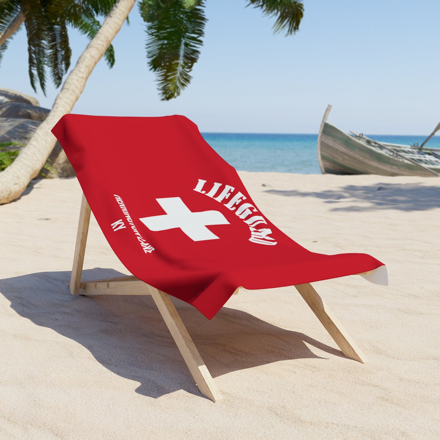 Herrington Lake Lifeguard Beach Towel (Red)
