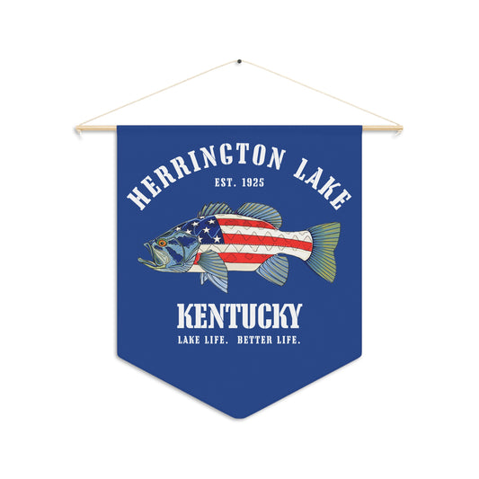 Herrington Lake Patriots All-American Angler Pennant Banner - Blue