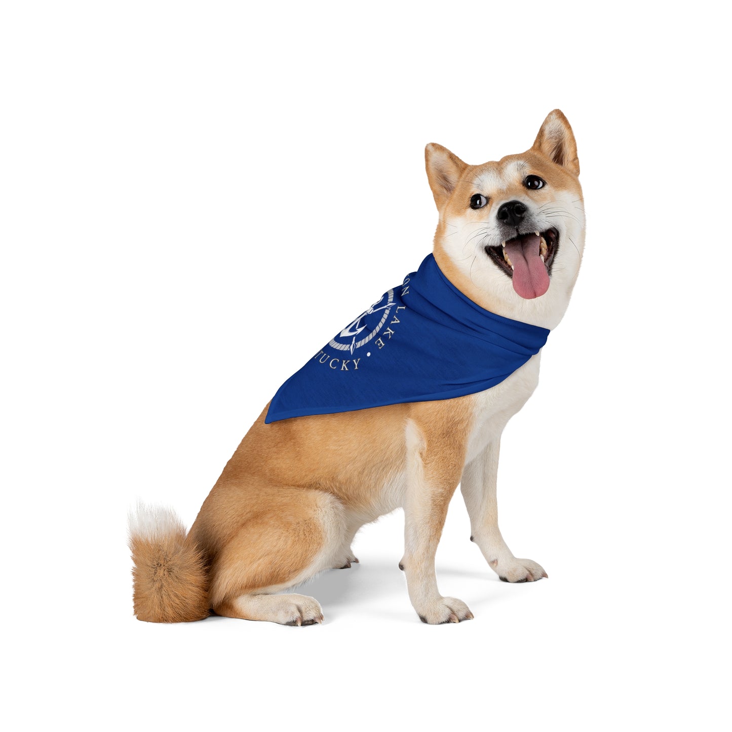 Herrington Lake Nautical Pet Bandana, Blue