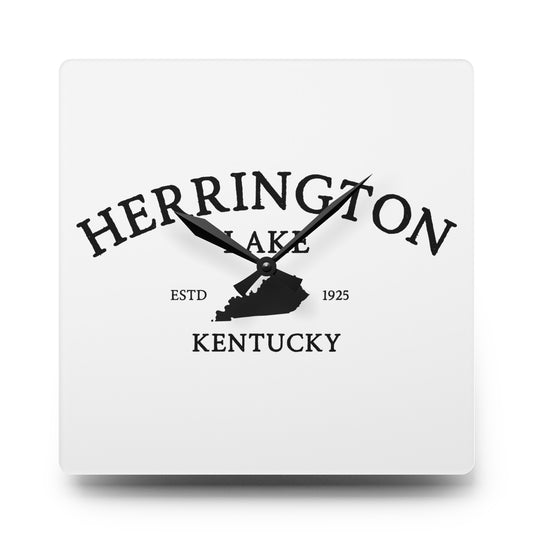 Simply Herrington Acrylic Wall Clock, Round & Square, White