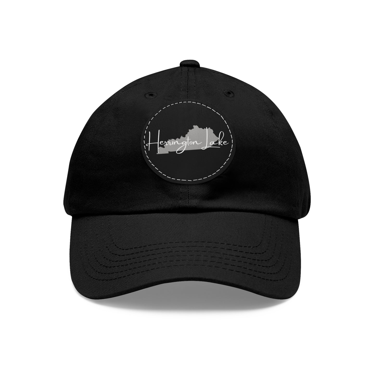 Herrington Lake Signature Collection Dad Hat with Leather Patch (Round)