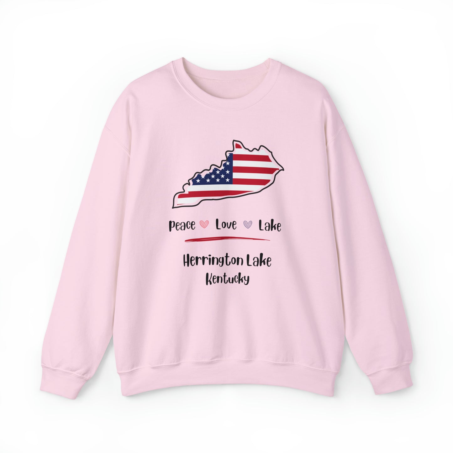 Peace, Love, Lake HLKY Heavy Blend™ Crewneck Sweatshirt