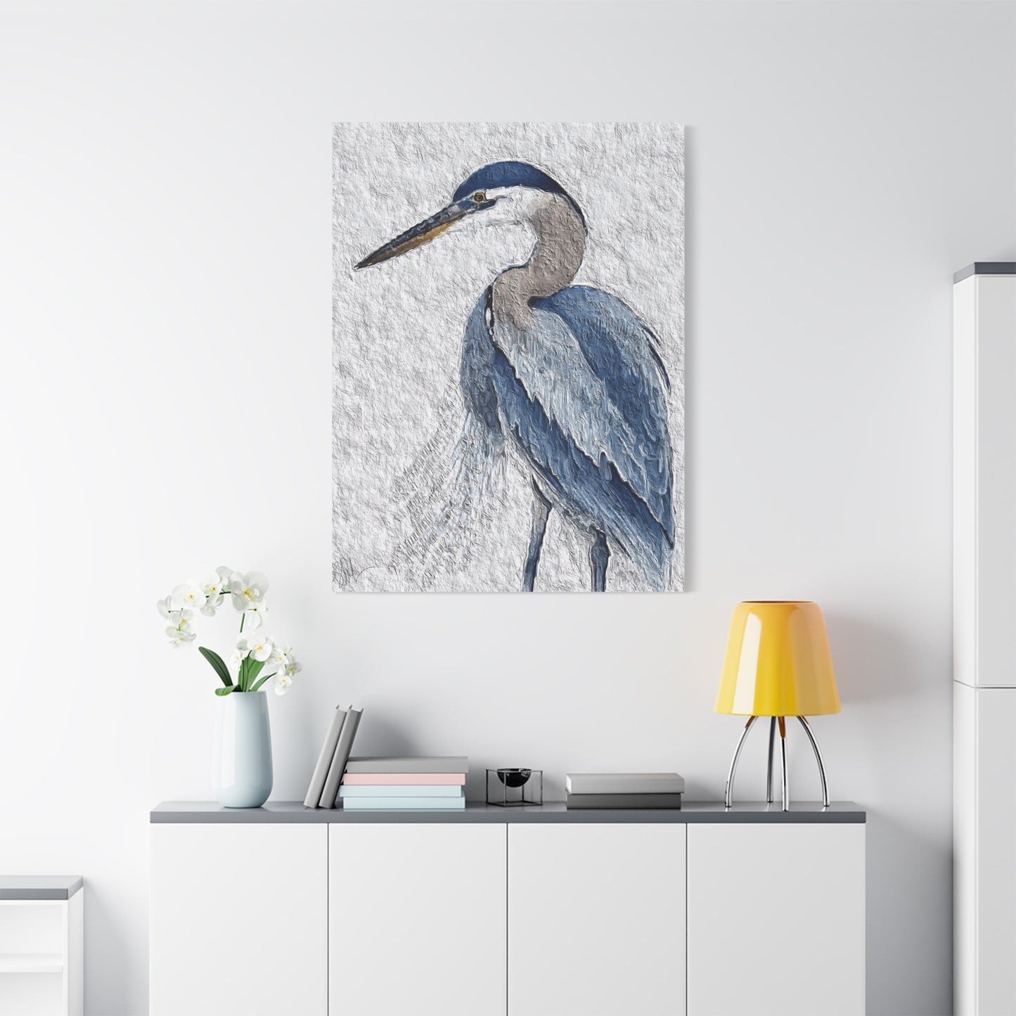 "Icon of Herrington: The Blue Heron" Digital Print on Matte Canvas, Stretched, 1.25"