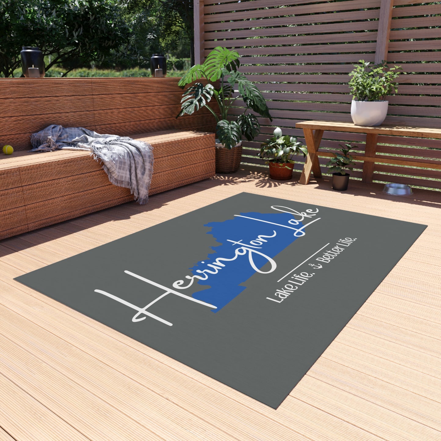 Herrington Lake Signature Outdoor Rug (Dark Grey)
