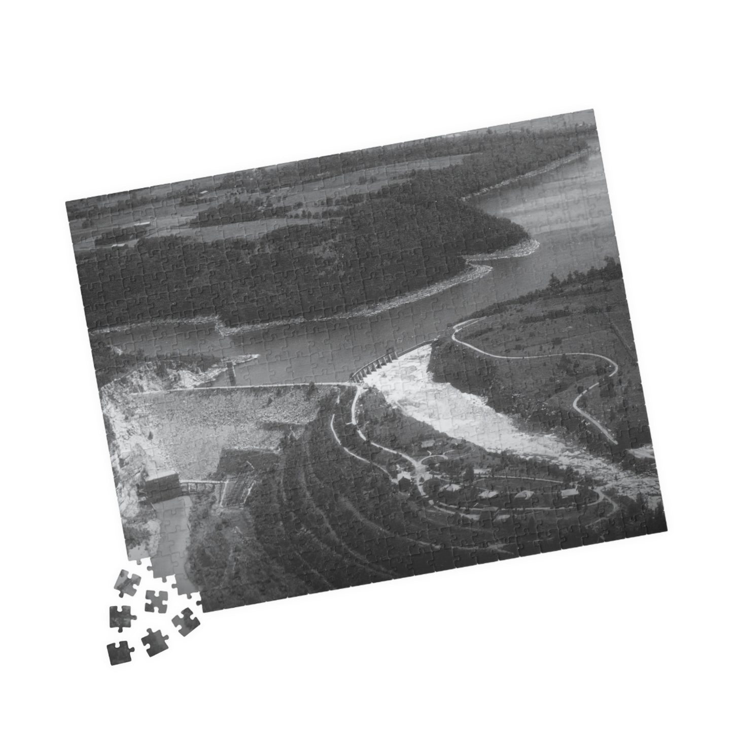 Dix Dam Black and White Puzzle (110, 252, 520, 1014-piece)