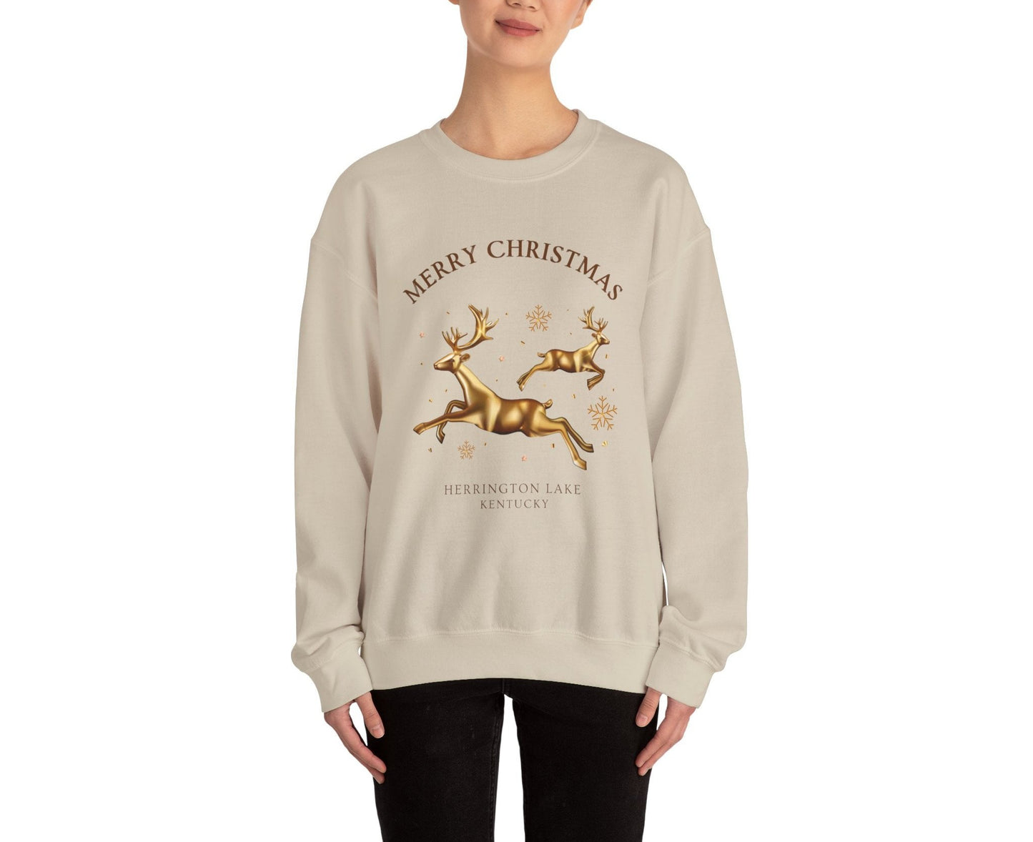 "A Golden Herrington Lake Christmas" Heavy Blend™ Crewneck Sweatshirt