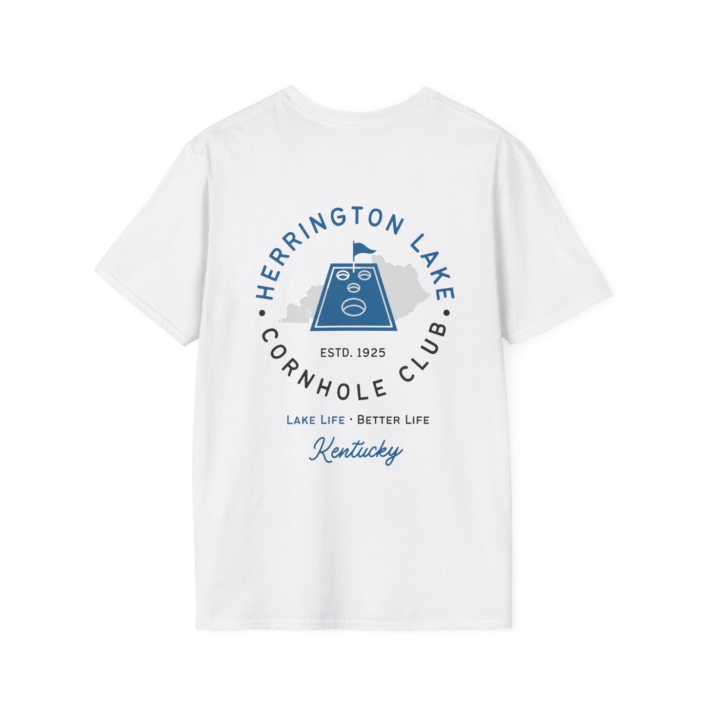 HLKY Cornhole Club Soft Ringspun Cotton Double-Sided Tee