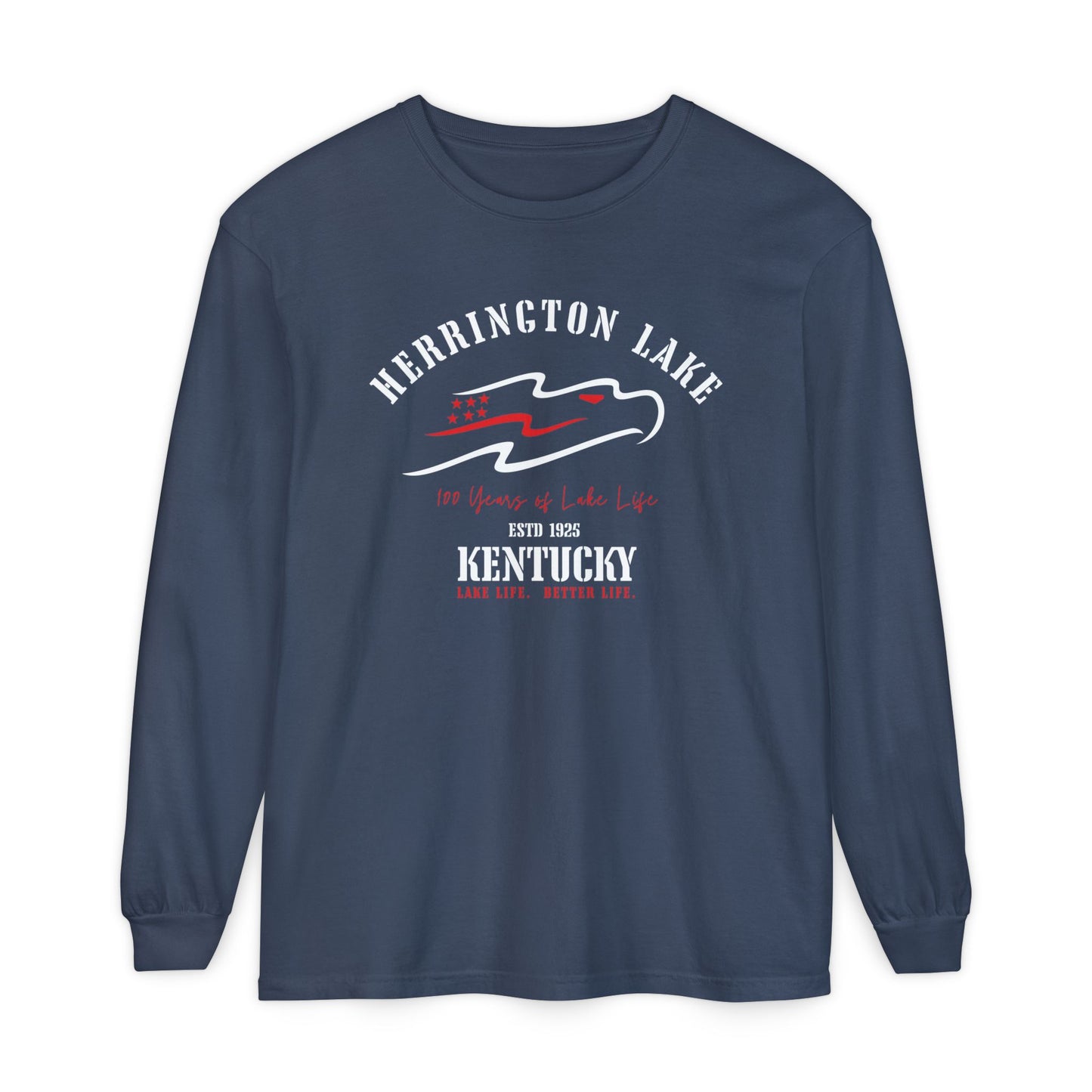 "Heritage Eagle" Herrington Lake Patriots Collection Garment-Dyed Premium Comfort Colors™ Long Sleeve T-Shirt