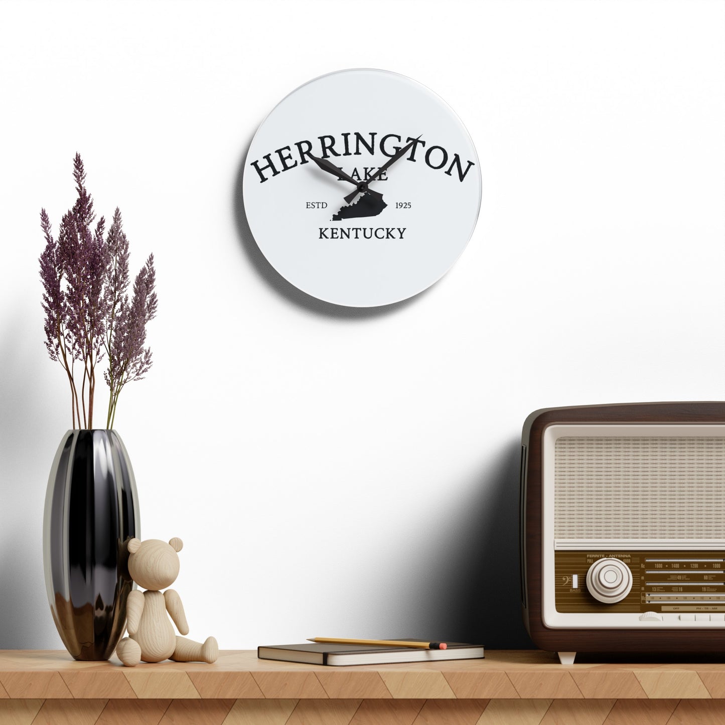 Simply Herrington Acrylic Wall Clock, Round & Square, White
