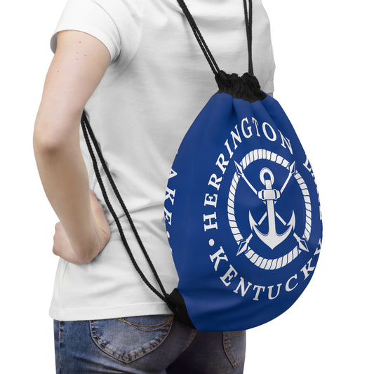 Herrington Lake Anchor Drawstring Bag (Blue)