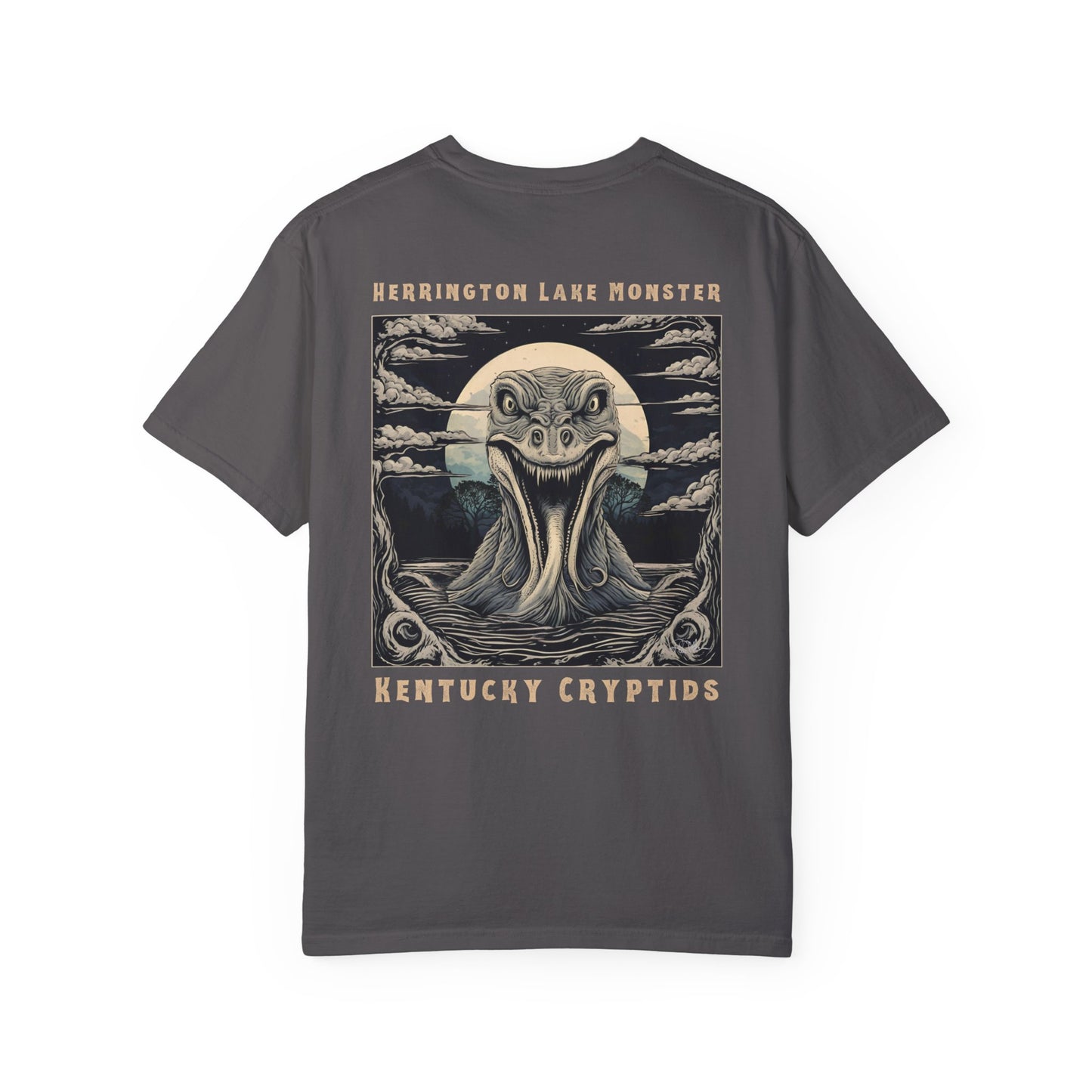 Illustrated Herrington Lake Monster Kentucky Cryptids Double-Sided Premium Garment-Dyed Comfort Colors TShirt