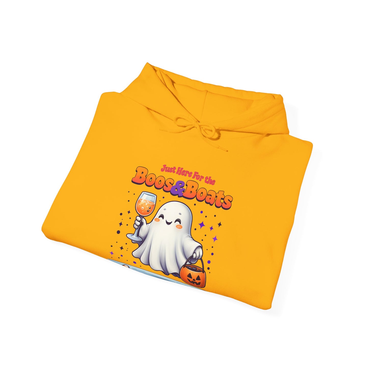 "Just Here For The Boos & Boats" Unisex Heavy Blend™ Hooded Sweatshirt