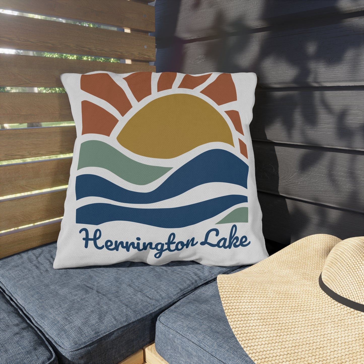"Sunrise Serenity" Herrington Lake Reversible Outdoor Pillows