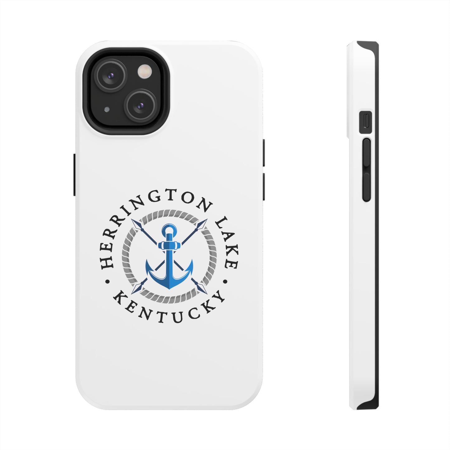 Herrington Lake Nautical Tough Phone Cases, White