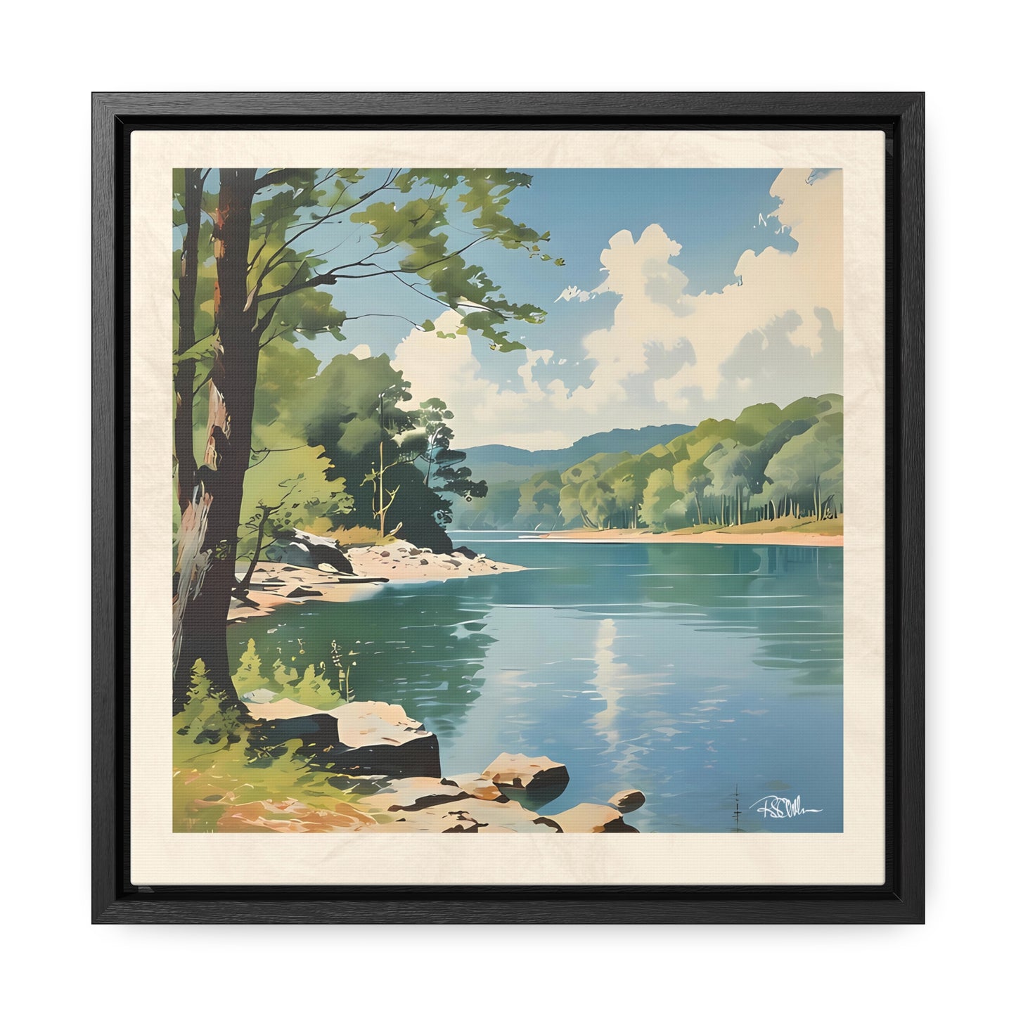 "Afternoon in the Cove" Gallery Canvas Wrap with Poplar Wood Frame