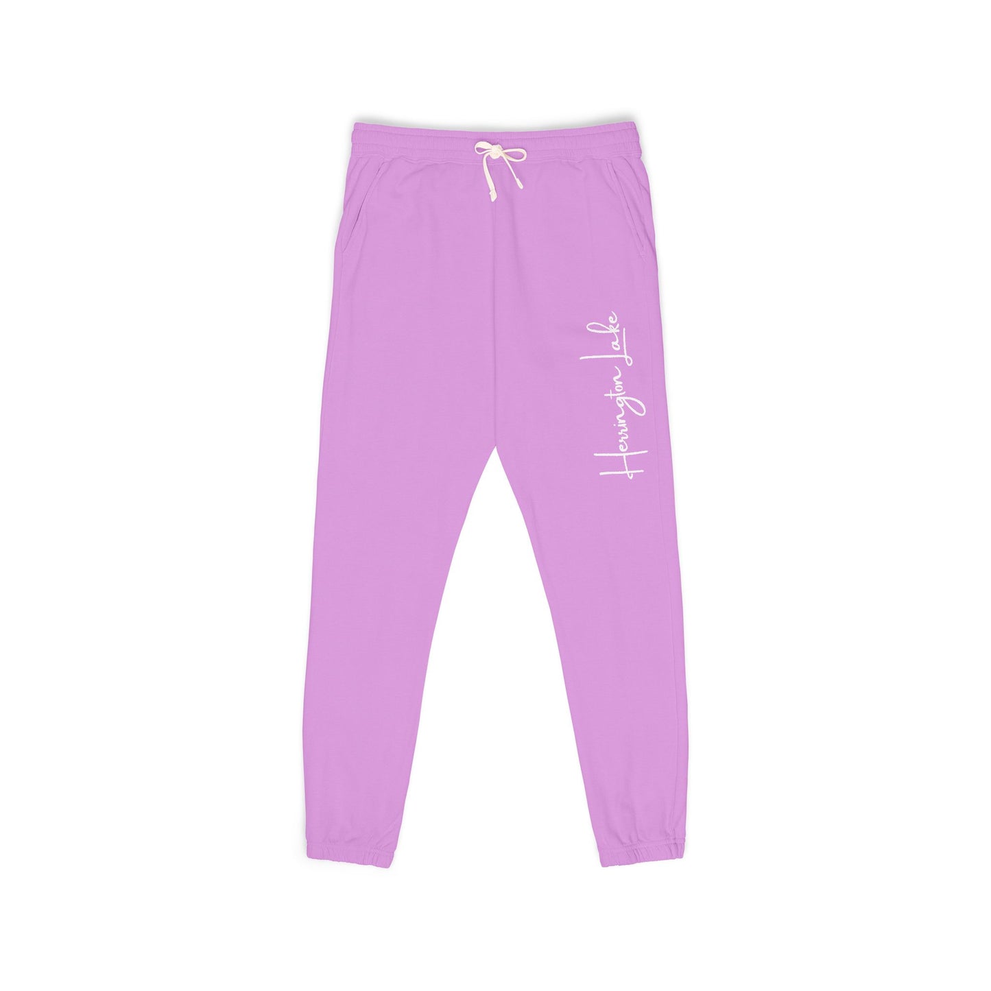 Herrington Lake Script Logo Unisex Garment-Dyed Fleece Sweatpants