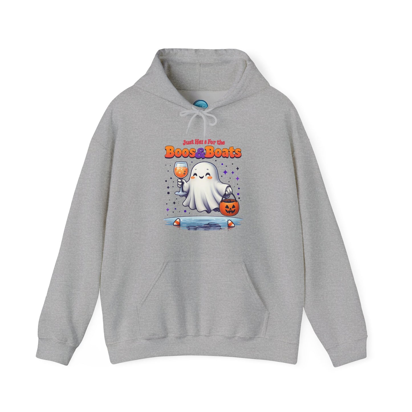 "Just Here For The Boos & Boats" Unisex Heavy Blend™ Hooded Sweatshirt