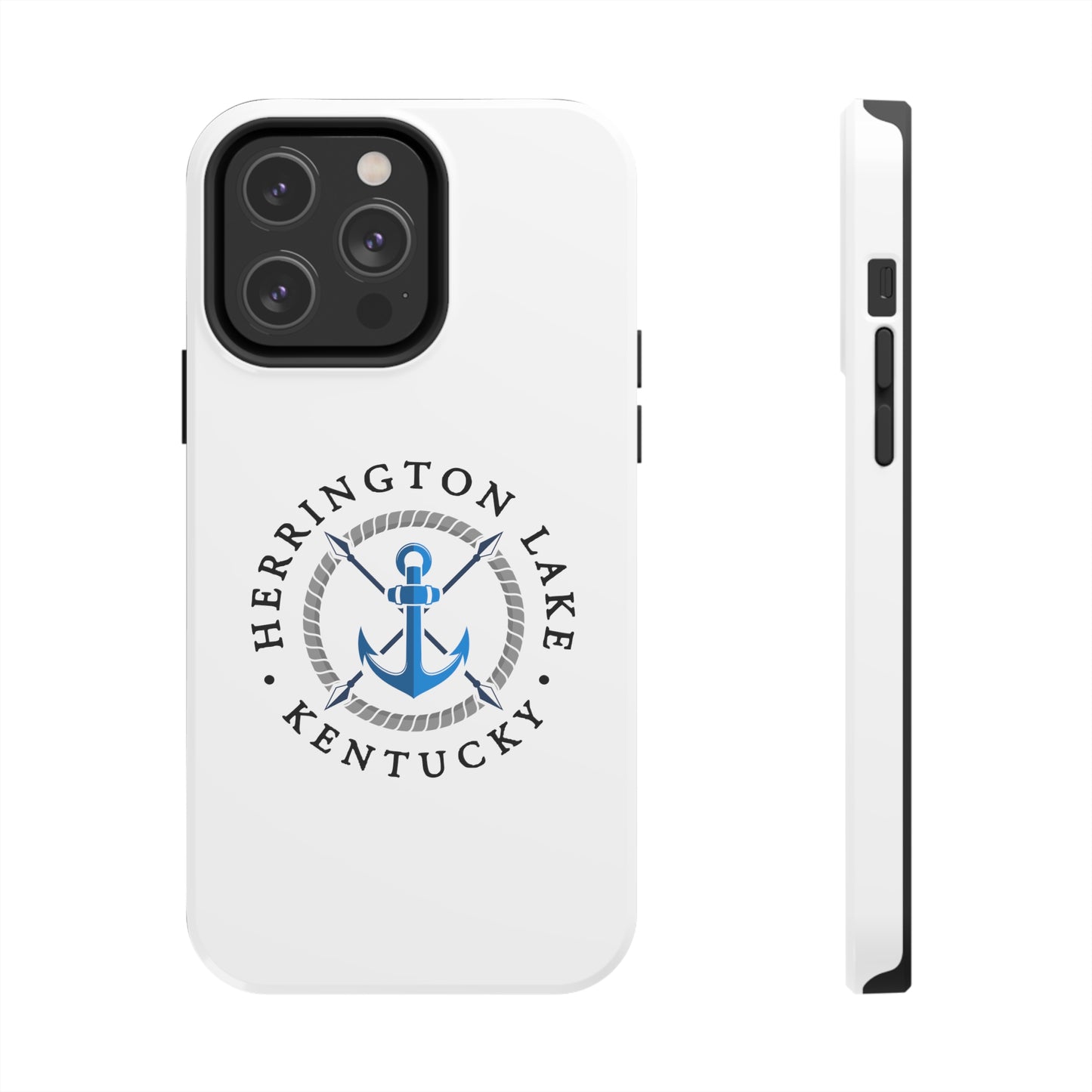 Herrington Lake Nautical Tough Phone Cases, White