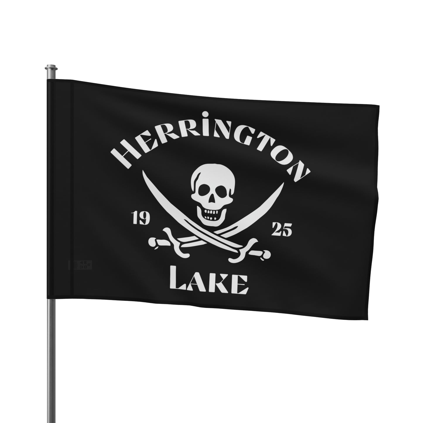 Herrington Lake Pirate Flag - Black