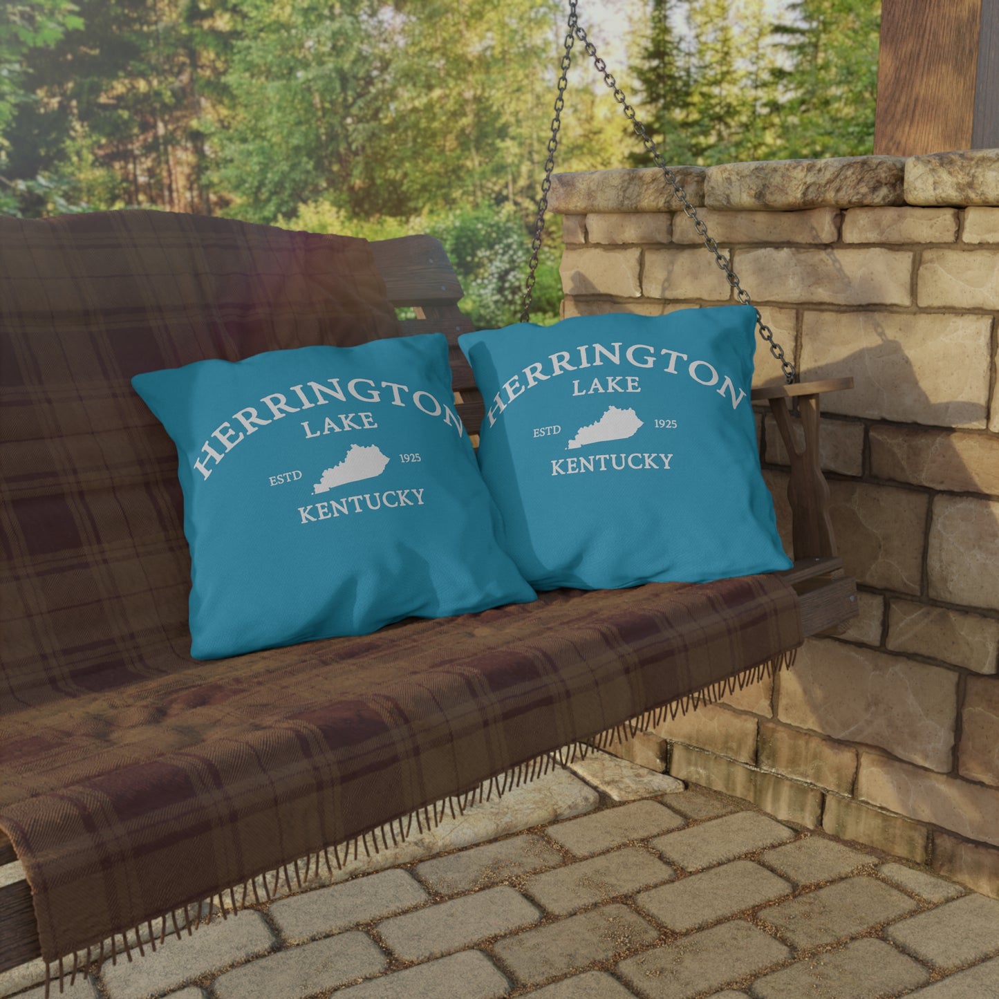 "Simply Herrington" Outdoor Pillows (Turquoise)