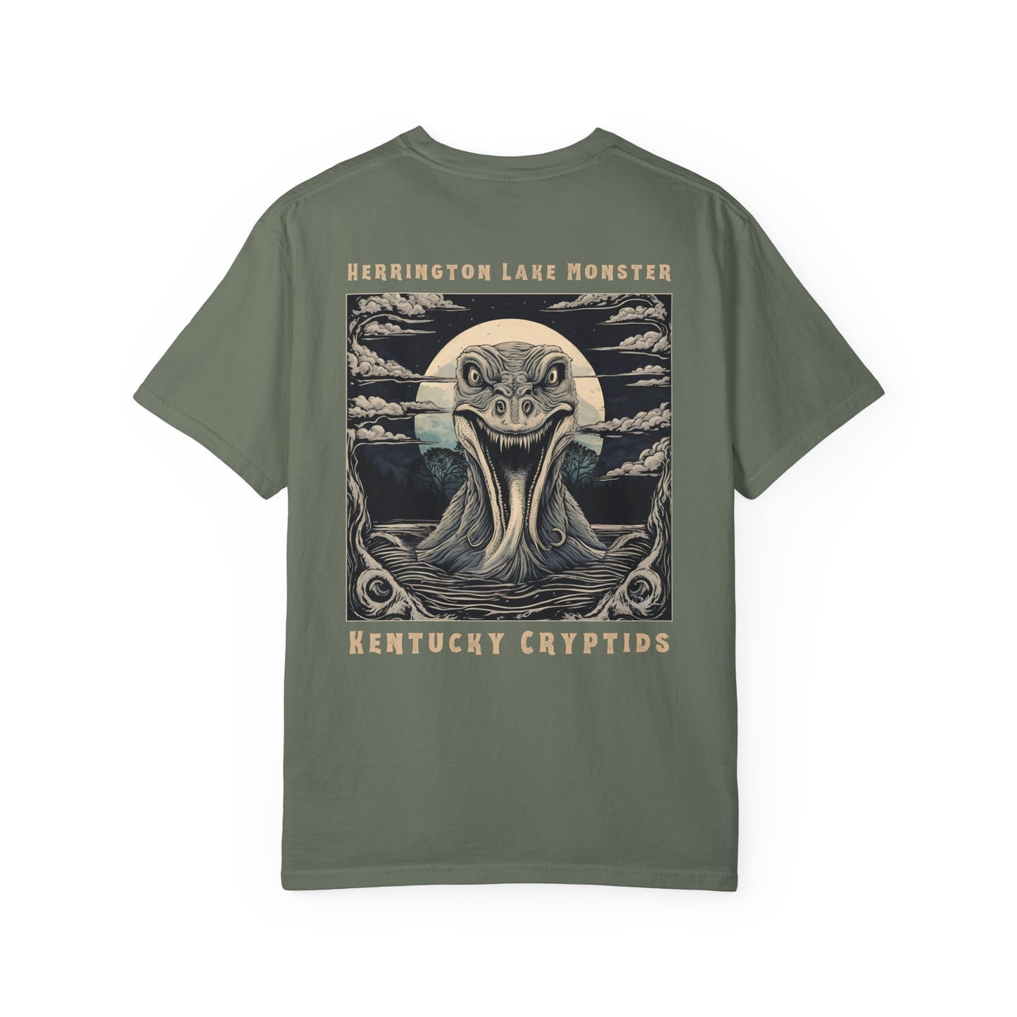 Illustrated Herrington Lake Monster Kentucky Cryptids Double-Sided Premium Garment-Dyed Comfort Colors TShirt