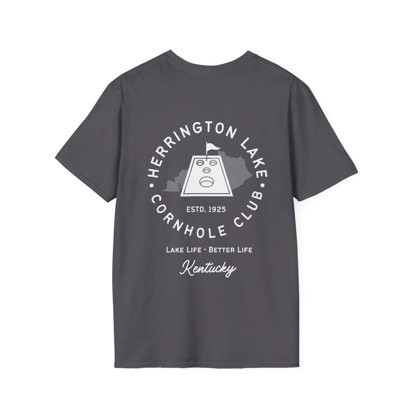 HLKY Cornhole Club Soft Ringspun Cotton Double-Sided Tee