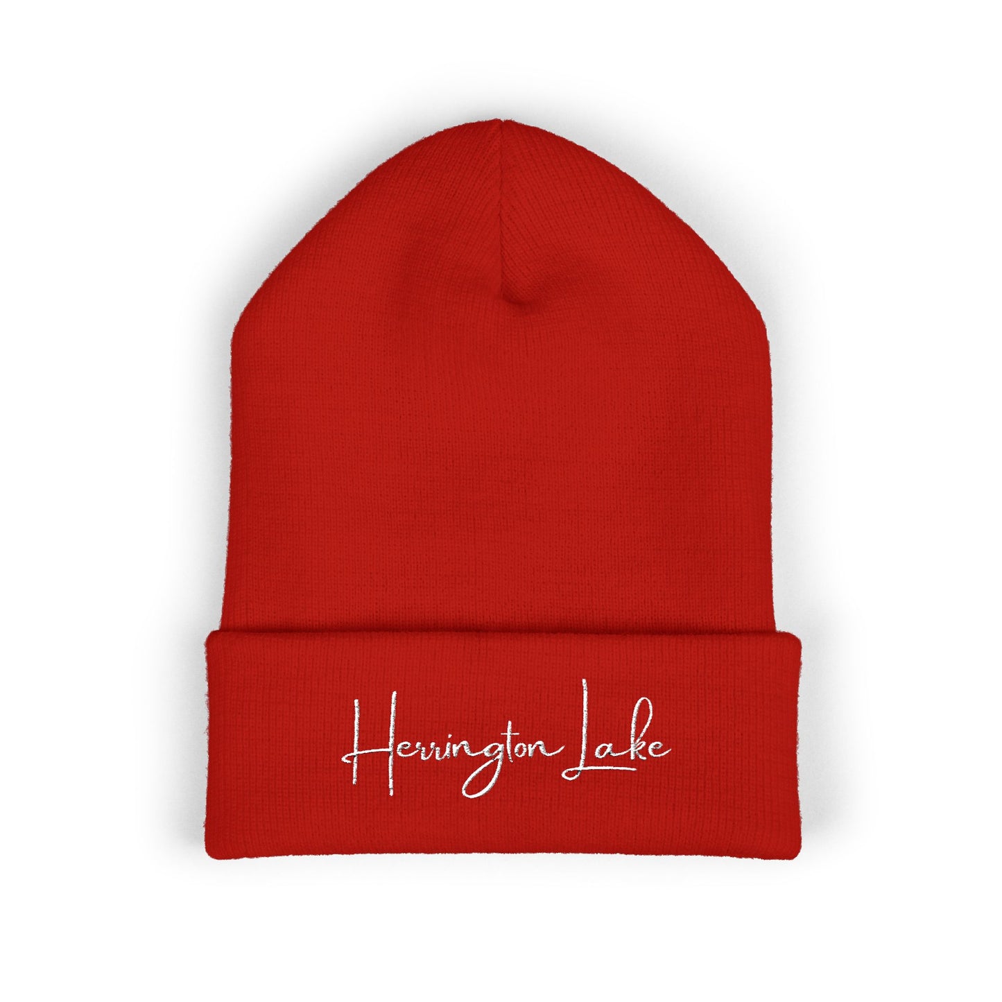 Embroidered Herrington Lake Script Logo Classic Cuffed Beanie