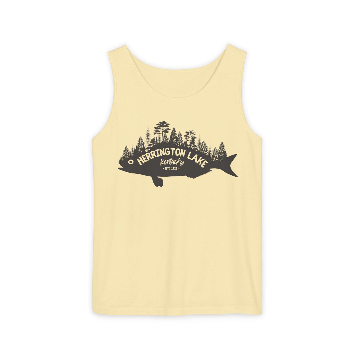 "Fishy Landscape" Garment-Dyed Comfort Colors Cotton Tank Top