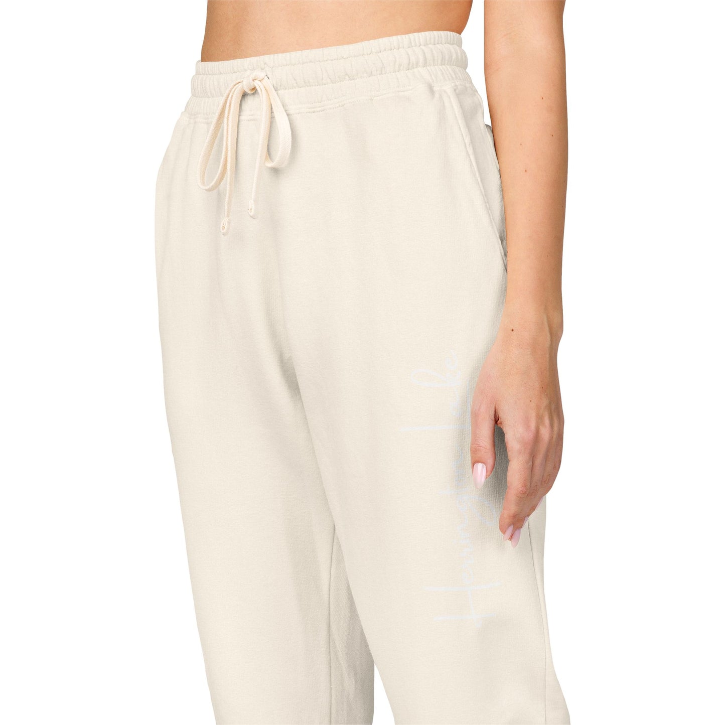 Herrington Lake Script Logo Unisex Garment-Dyed Fleece Sweatpants