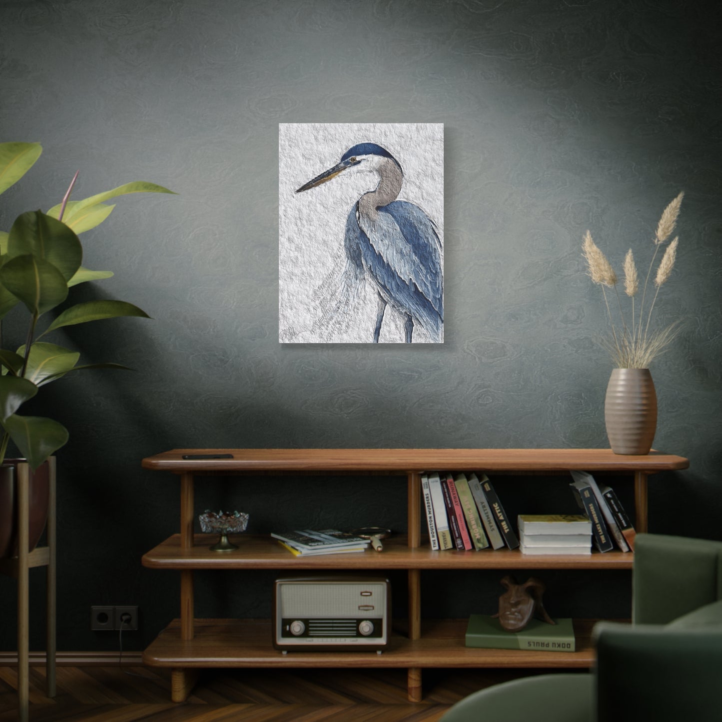 "Icon of Herrington: The Blue Heron" Digital Print on Matte Canvas, Stretched, 1.25"