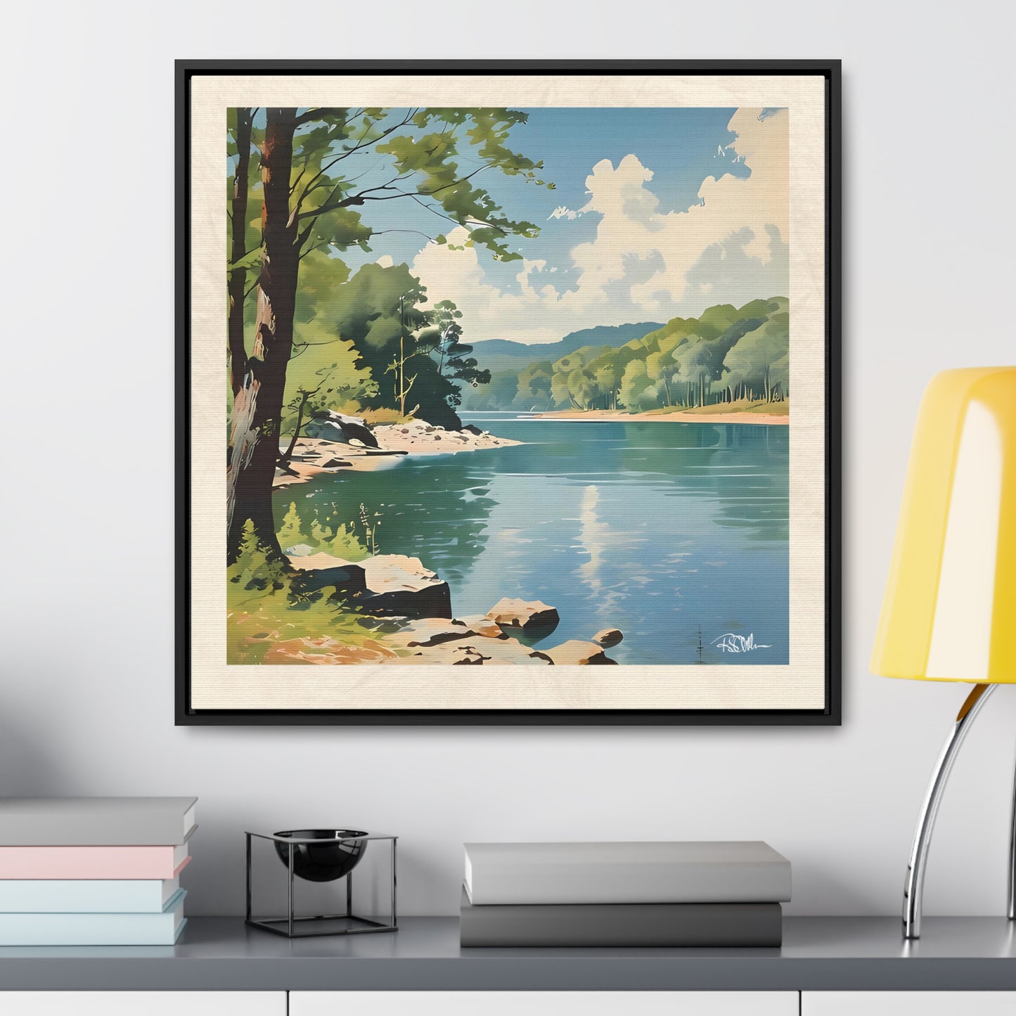 "Afternoon in the Cove" Gallery Canvas Wrap with Poplar Wood Frame