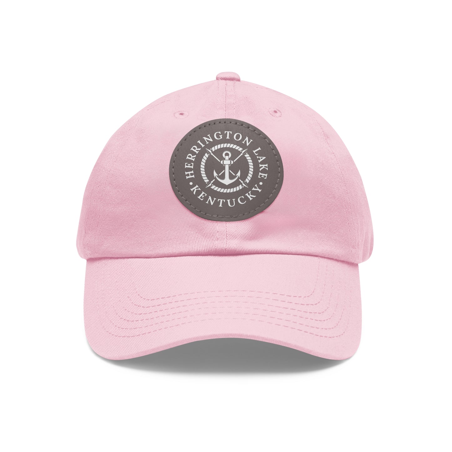 Herrington Lake Nautical Collection Dad Hat with Leather Patch (Round)