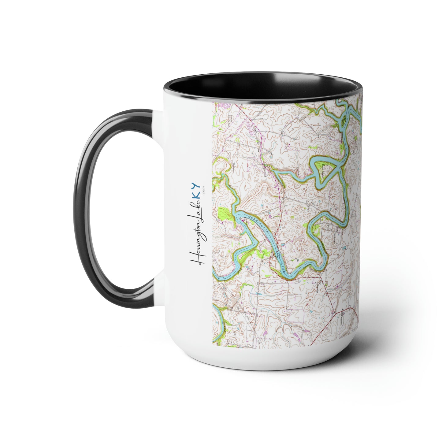 1952 Full USGS Herrington Lake Topography Map Biggie Coffee Mugs, 15oz